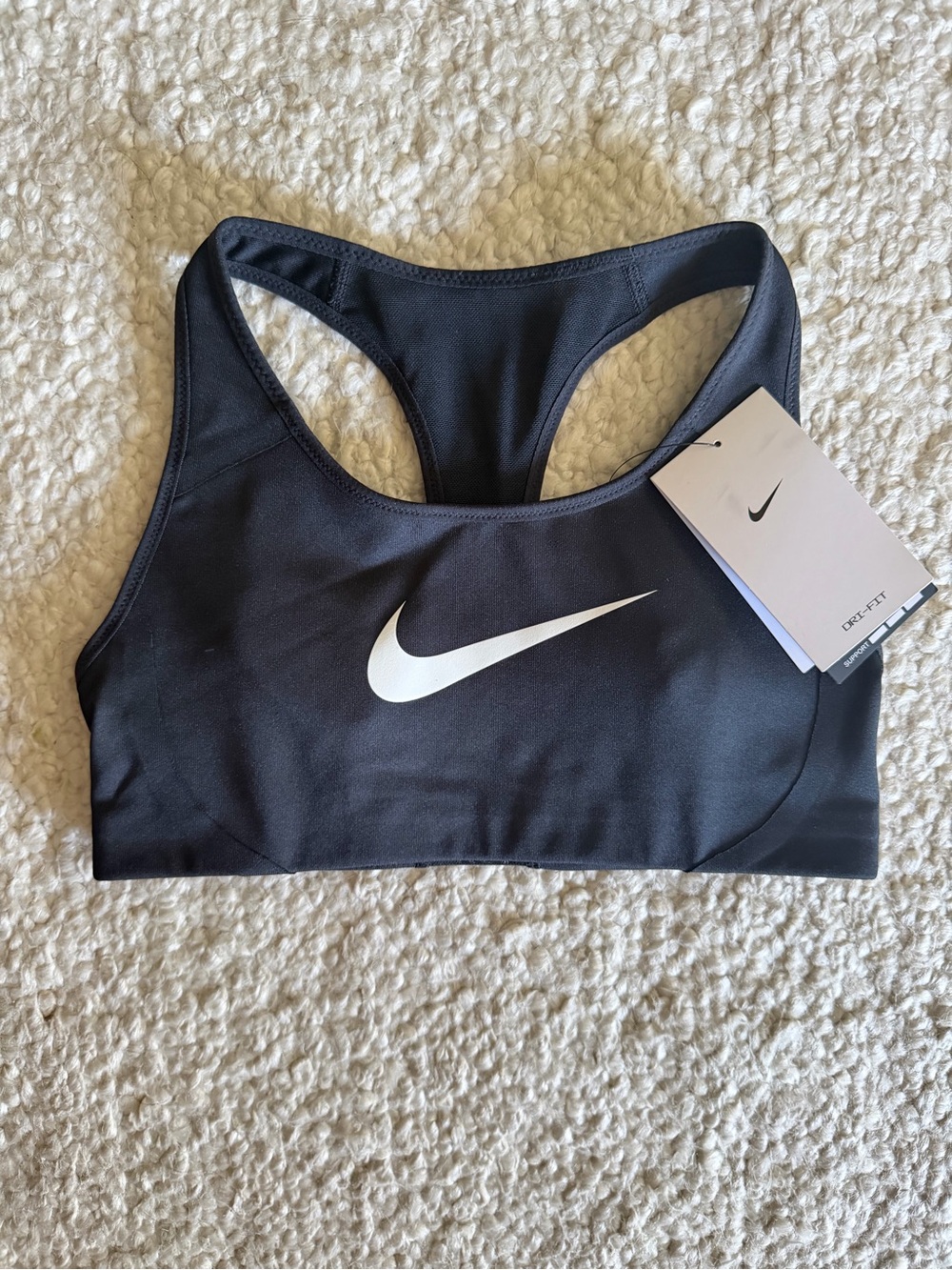 NWT Nike Dri-FIT Black Sports Bra XS